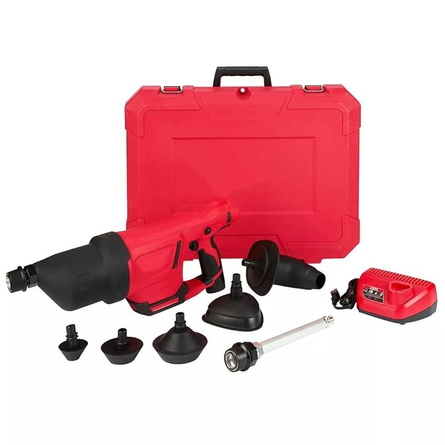 Drain Cleaning Equipment Kit Air Snake Drain Snake For Milwaukee Tool 2572B 21 M12 Airsnake Drain Cleaning Air Gun Kit 2572B 21 Amazon