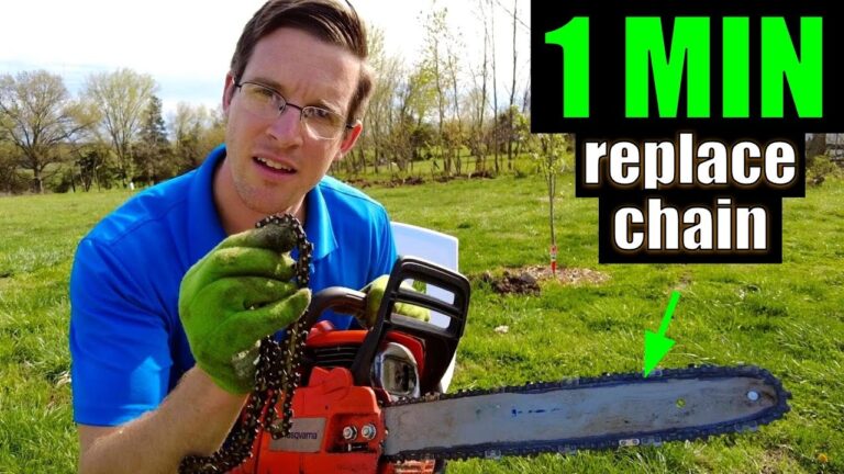 EASY How To Change A Husqvarna Chainsaw Chain In 1 Minute YouTube
