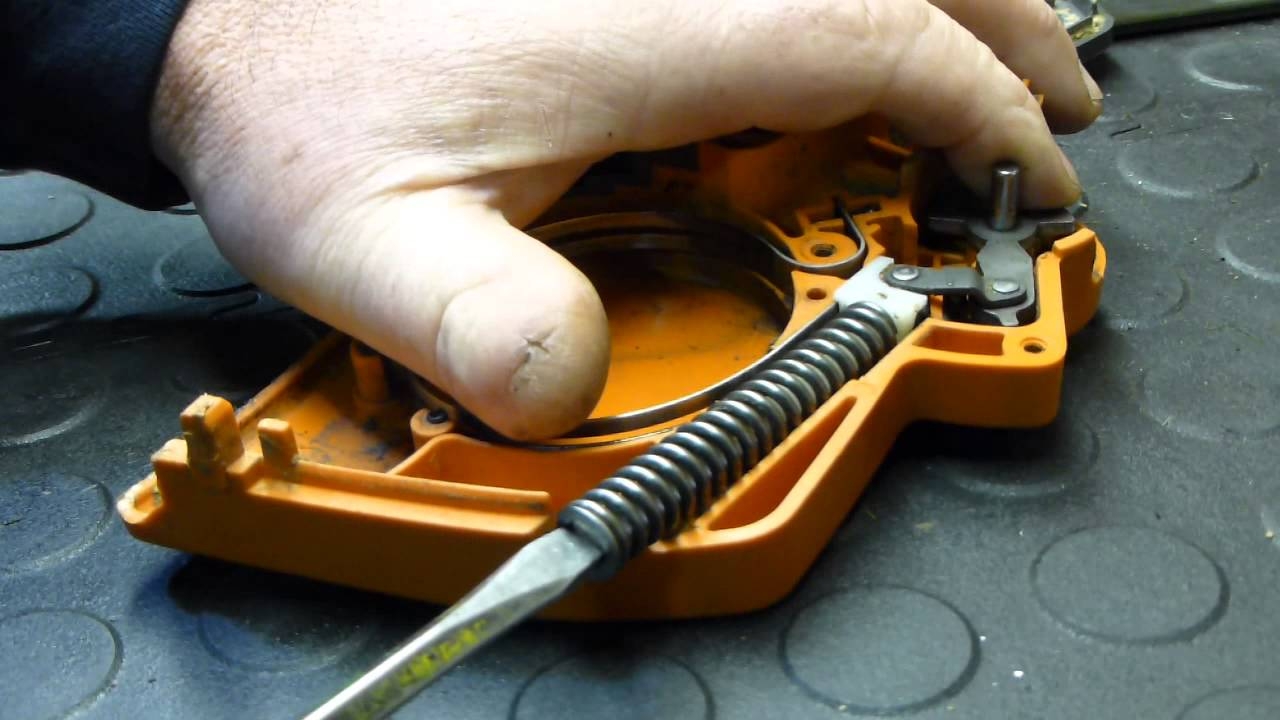 Fitting A Husqvarna Chainbrake Spring YouTube
