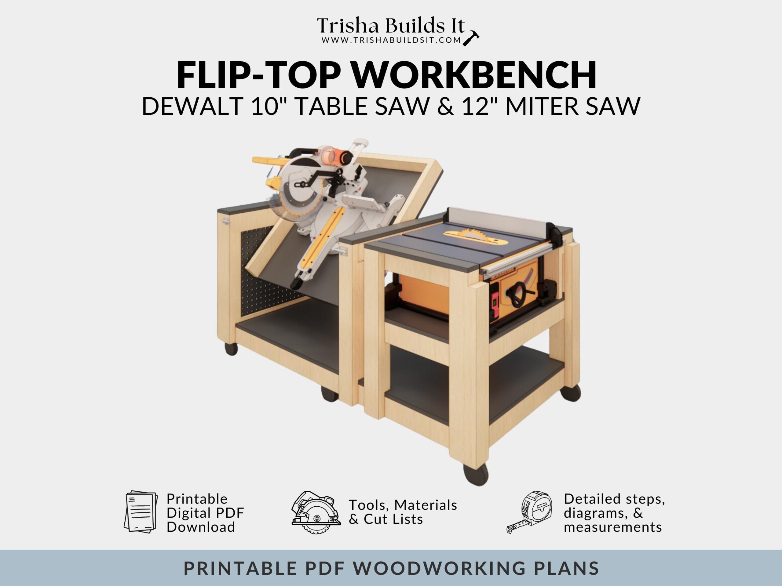 Flip top Workbench Plans DEWALT 10