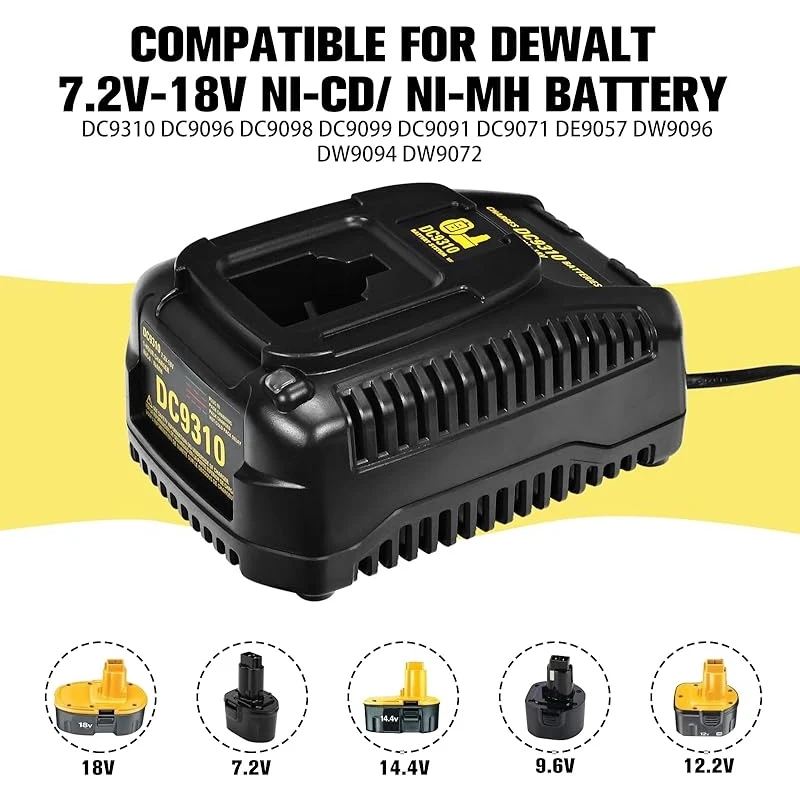 For Dewalt DC9310 7 2V 20V NI MH NI CD Battery Charger For DW9116 DE9130 DE9310 Electric Drill Tool Accessory AliExpress