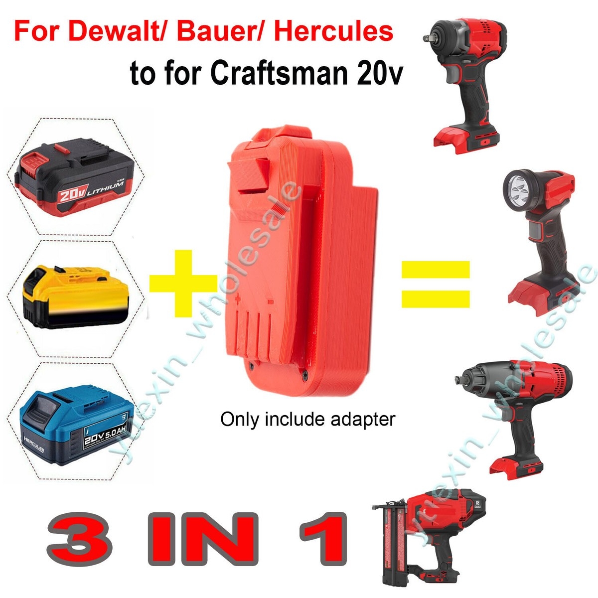 For Dewalt For Bauer For Hercules Battery Adapter Convert To For Craftsman V 20 EBay