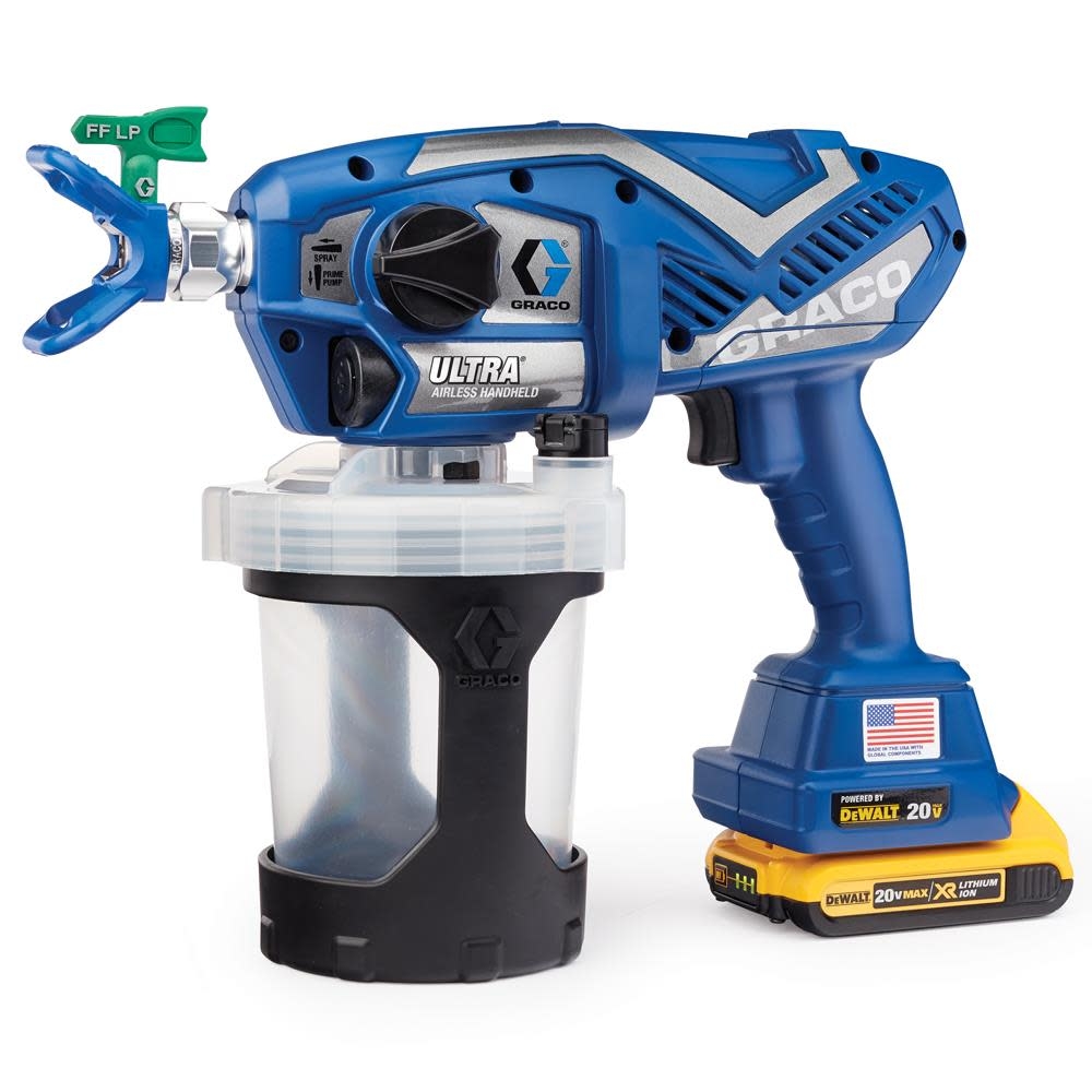 Graco Ultra Handheld Airless Paint Sprayer With DEWALT XR 20V Battery 17M363 Acme Tools