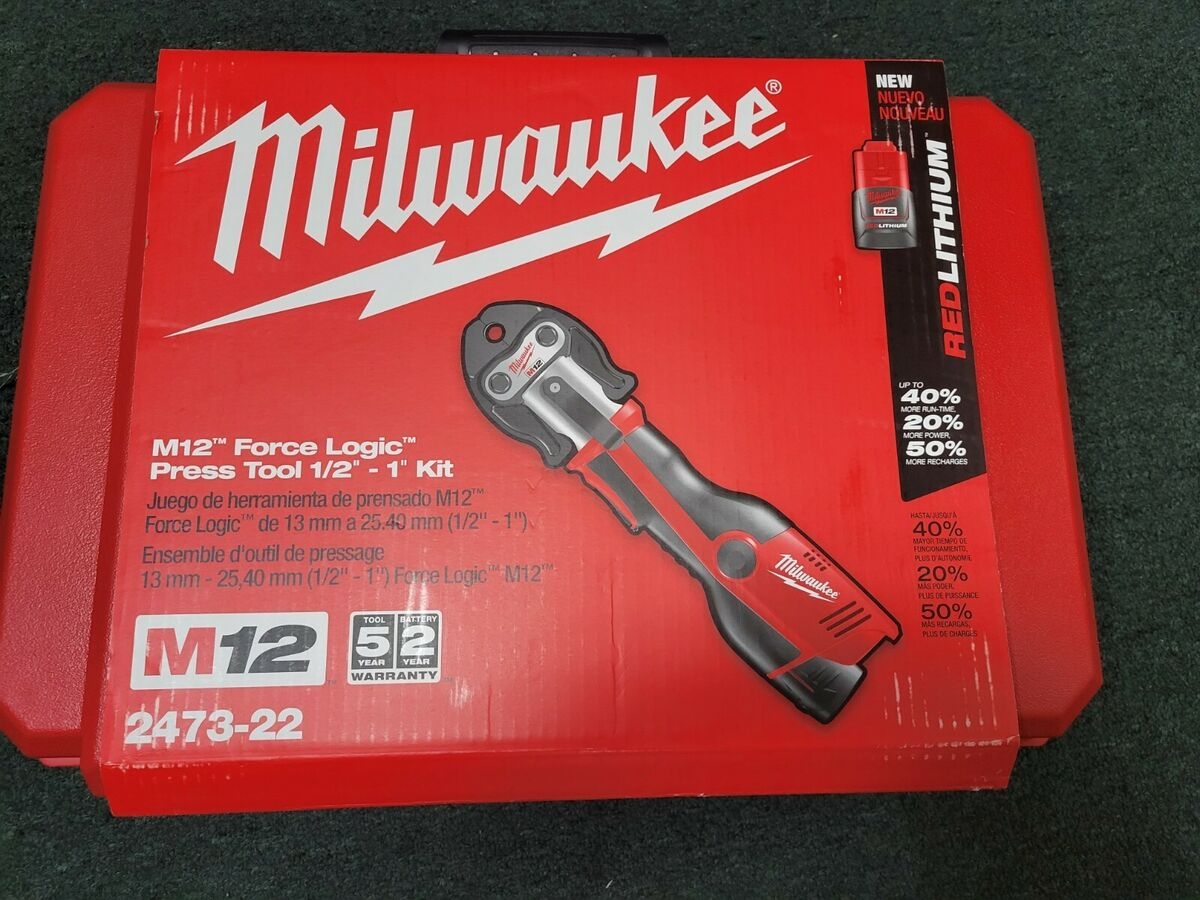 GREAT PRICE 2500 VALUE Milwaukee 2473 22 M12 Force Logic Press Tool Kit 45242288311 EBay