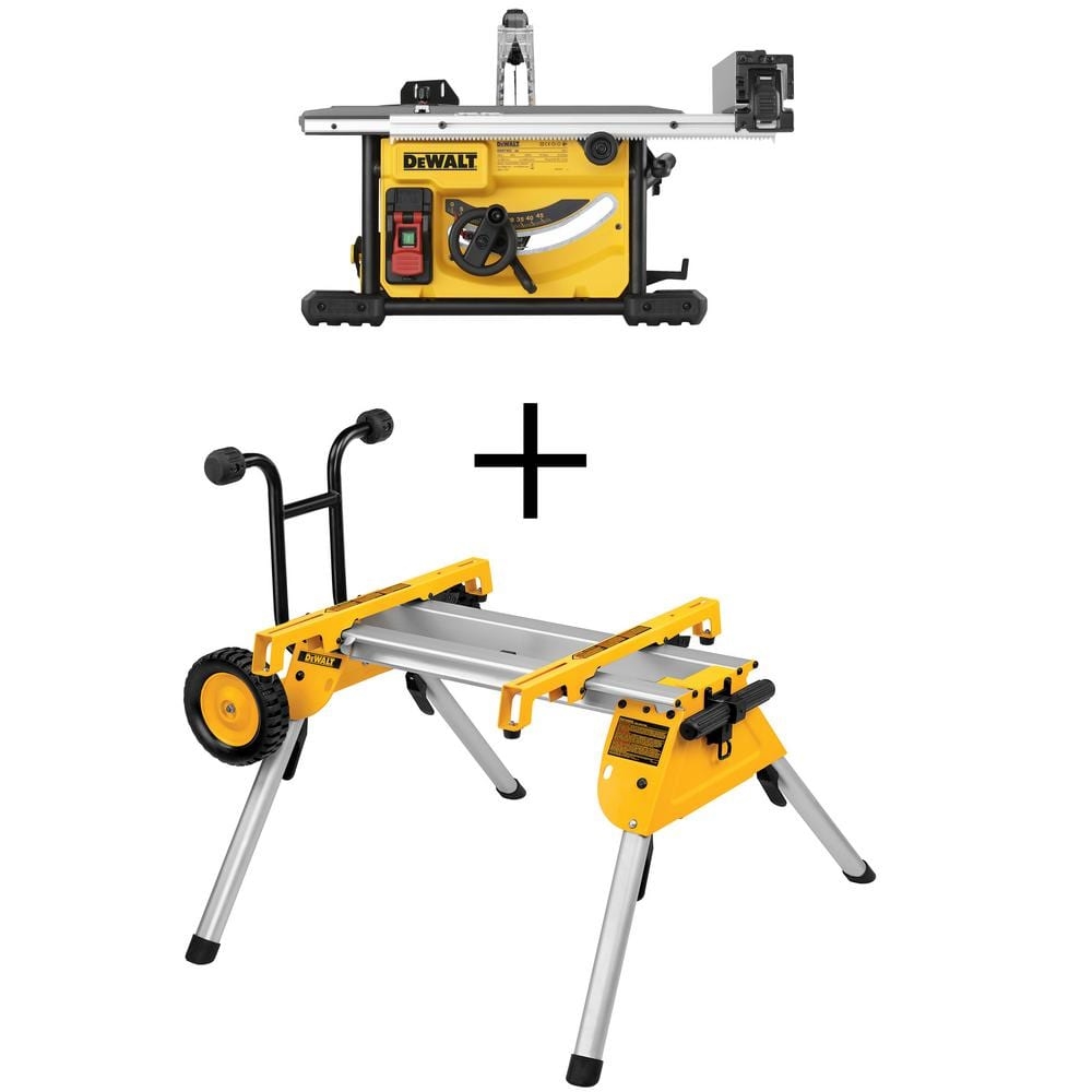 Have A Question About DEWALT 15 Amp Corded 8 1 4 In Compact Jobsite Table Saw And Heavy Duty Rolling Table Saw Stand Pg 3 The Home Depot