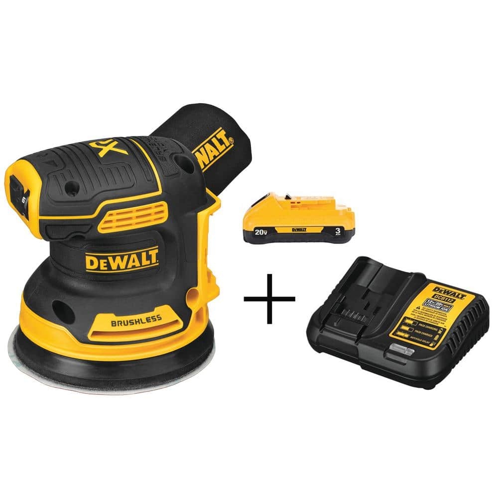 Have A Question About DEWALT 20V MAX XR Cordless Brushless 5 In Random Orbital Sander 1 20V Lithium Ion 3 0Ah Battery And 12V 20V MAX Charger Pg 1 The Home Depot