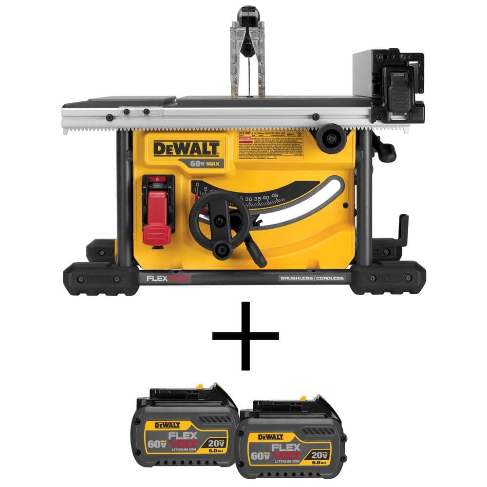 Have A Question About DEWALT FLEXVOLT 60V MAX Cordless Brushless 8 1 4 In Table Saw Kit And 2 FLEXVOLT 6 0Ah Batteries Pg 0 The Home Depot