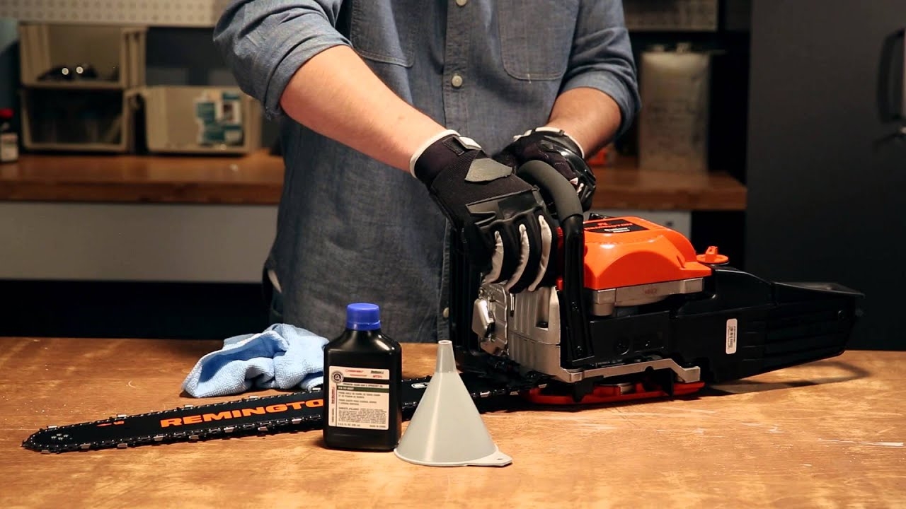 How To Add Bar And Chain Oil To Your Gas Chainsaw YouTube