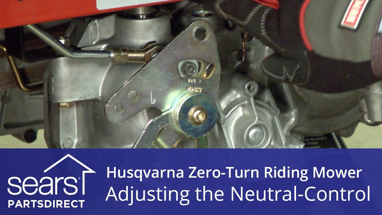 How To Adjust A Husqvarna Zero Turn Riding Mower Neutral Control YouTube