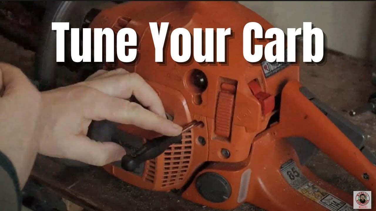 How To Adjust Tune A Chainsaw Carburettor For Beginners Husqvarna 435 Chainsaw YouTube