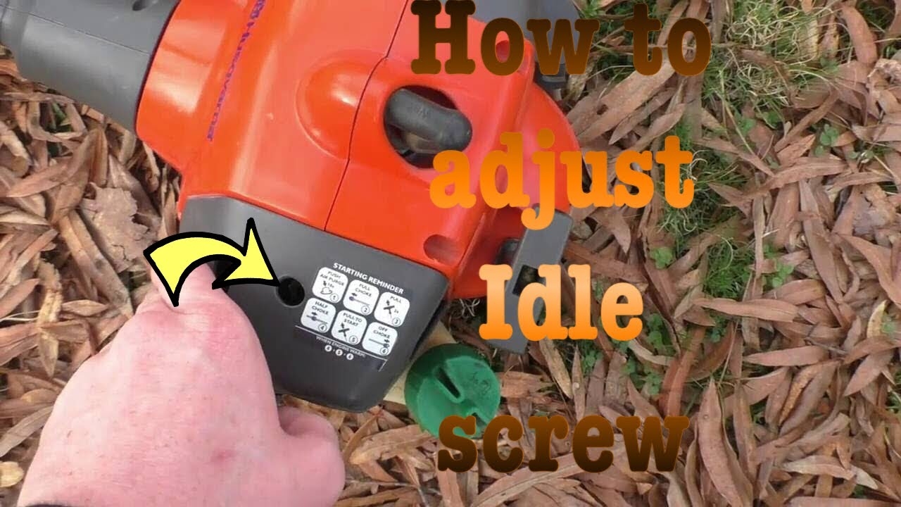 How To Adjust Your Idle Screw On Your Husqvarna 128LD YouTube