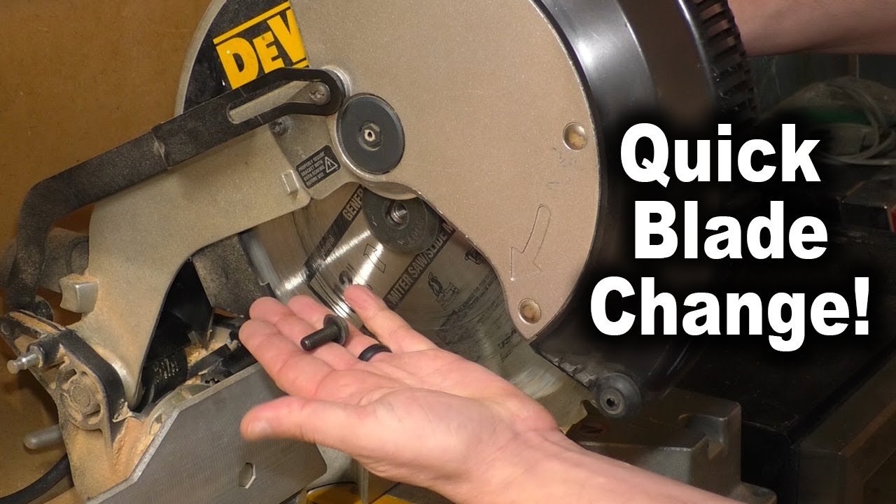 How To Change Blade On Miter Saw Dewalt Model DW705 YouTube
