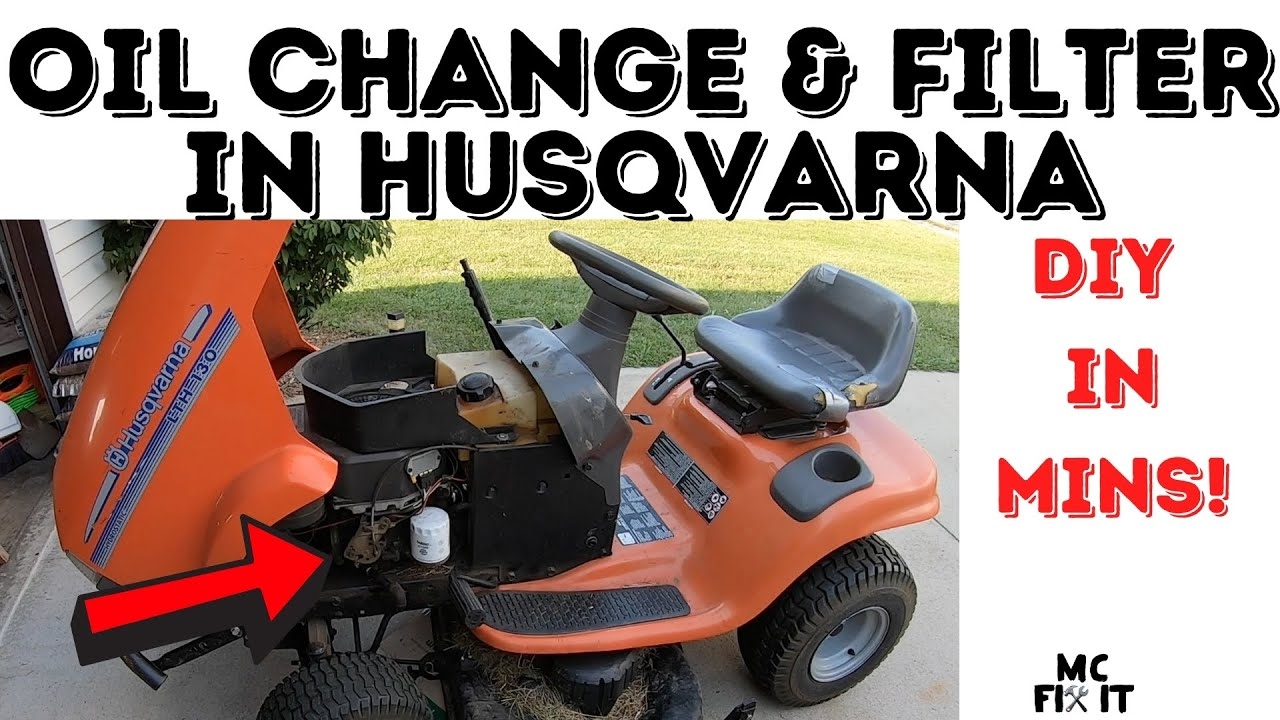 How To Change Oil And Filter In A Husqvarna Riding Mower LTH 130 Complete Guide YouTube
