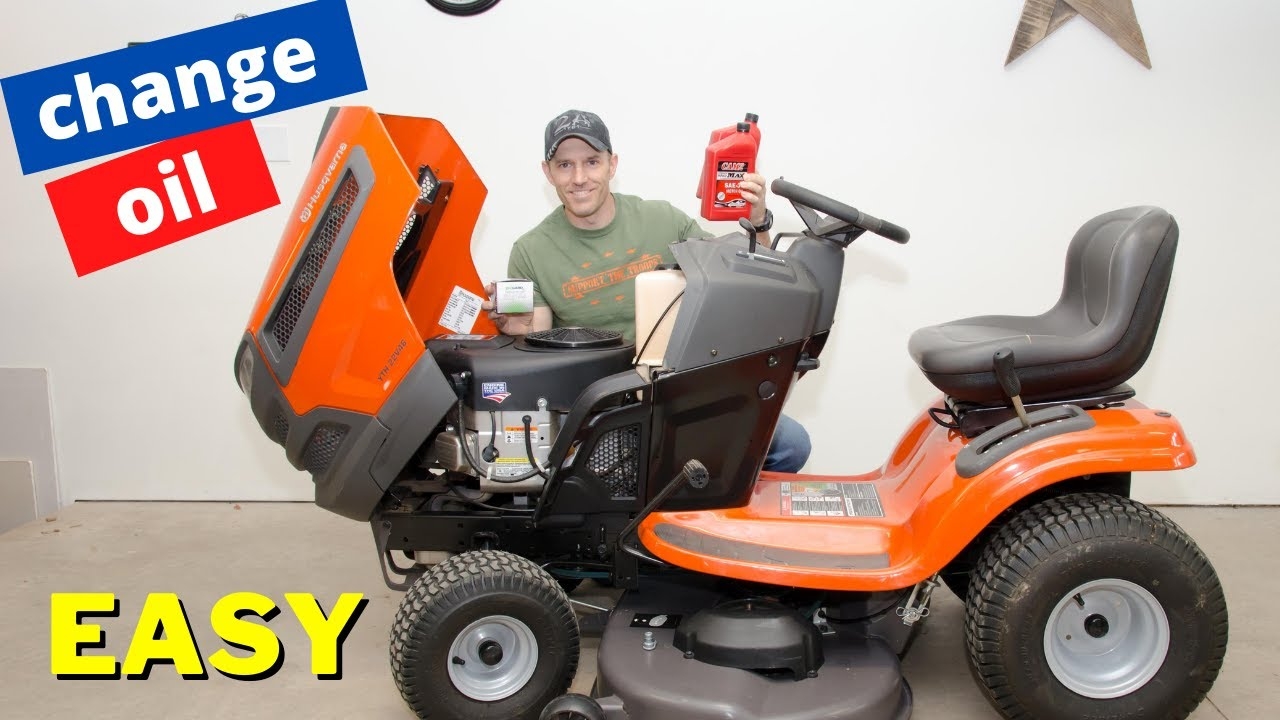 How To Change Oil On A Husqvarna Lawn Mower YTH YouTube