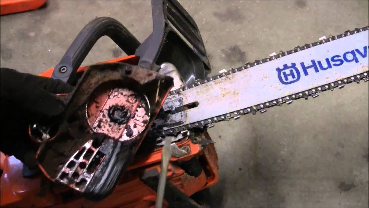 How To Change The Husqvarna 450 Chainsaw Chain YouTube