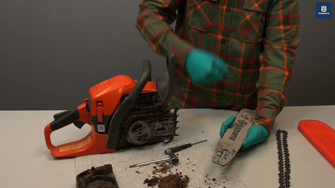 How To Clean A Husqvarna Chainsaw Clutch Cover Bar YouTube