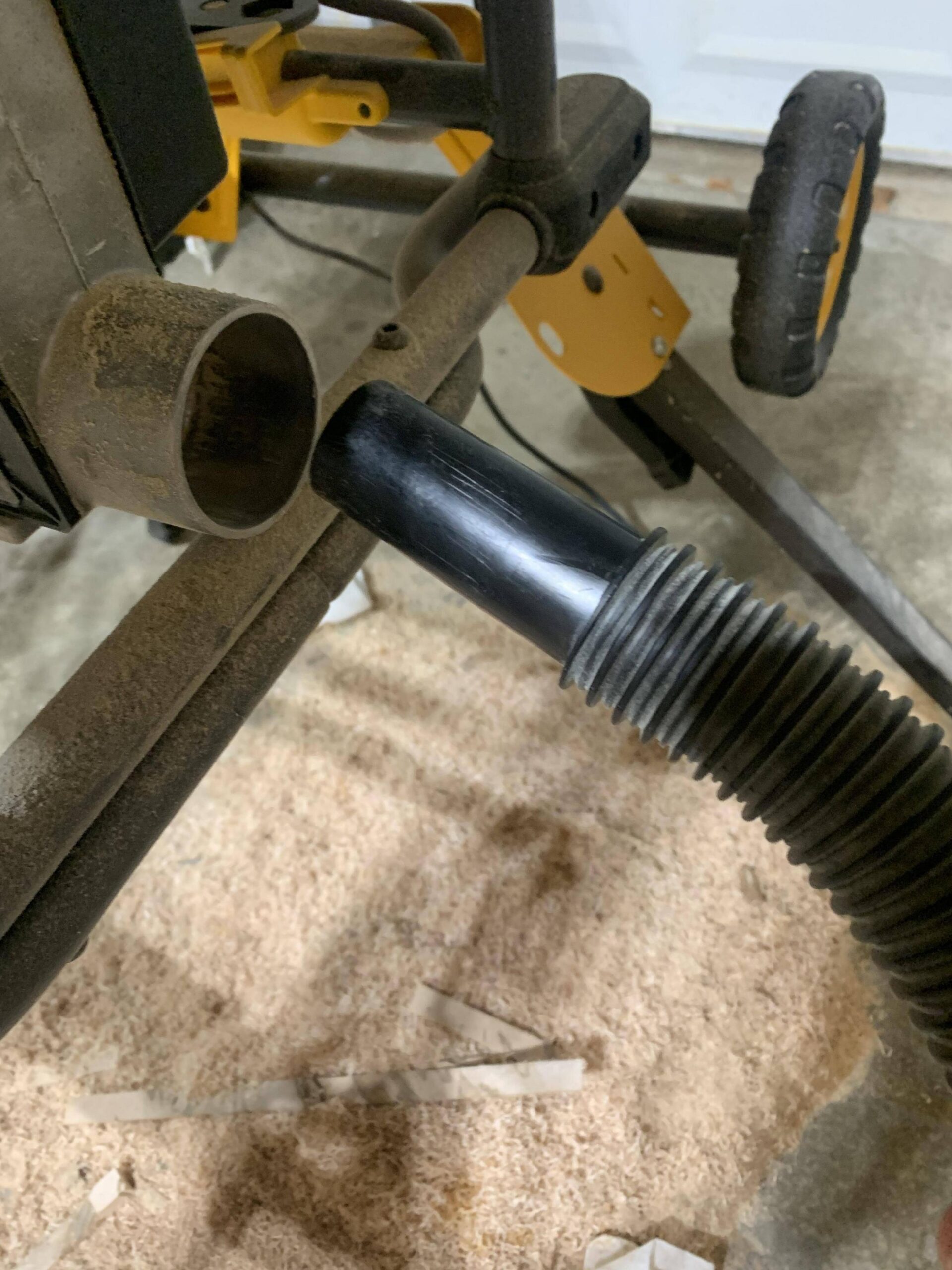 How To Connect Dust Port From Dewalt Table Saw To Shop Vac 