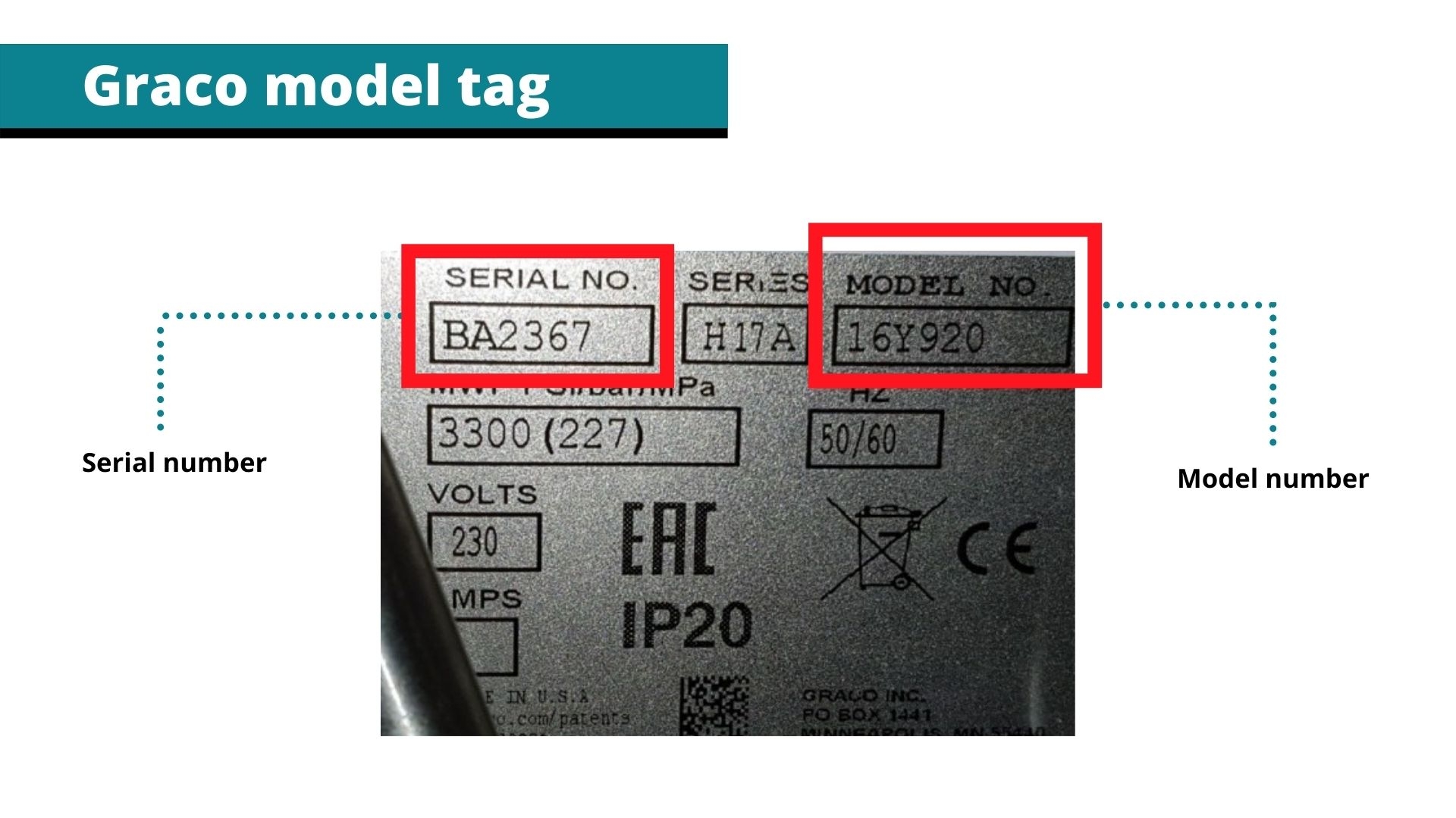 How To Find Serial Number Location For Graco Paint Sprayers