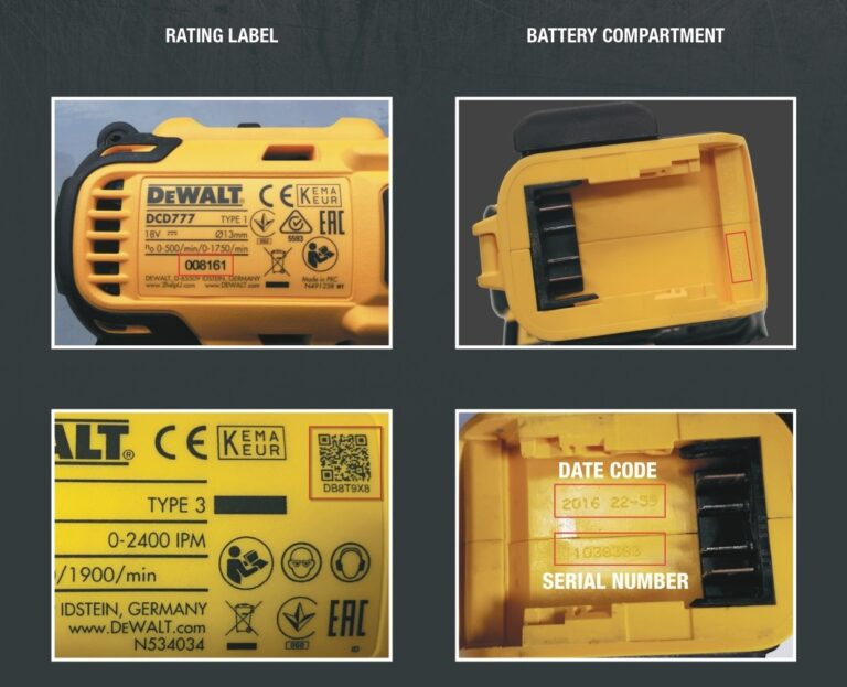 How To Find Your Serial Number DEWALT