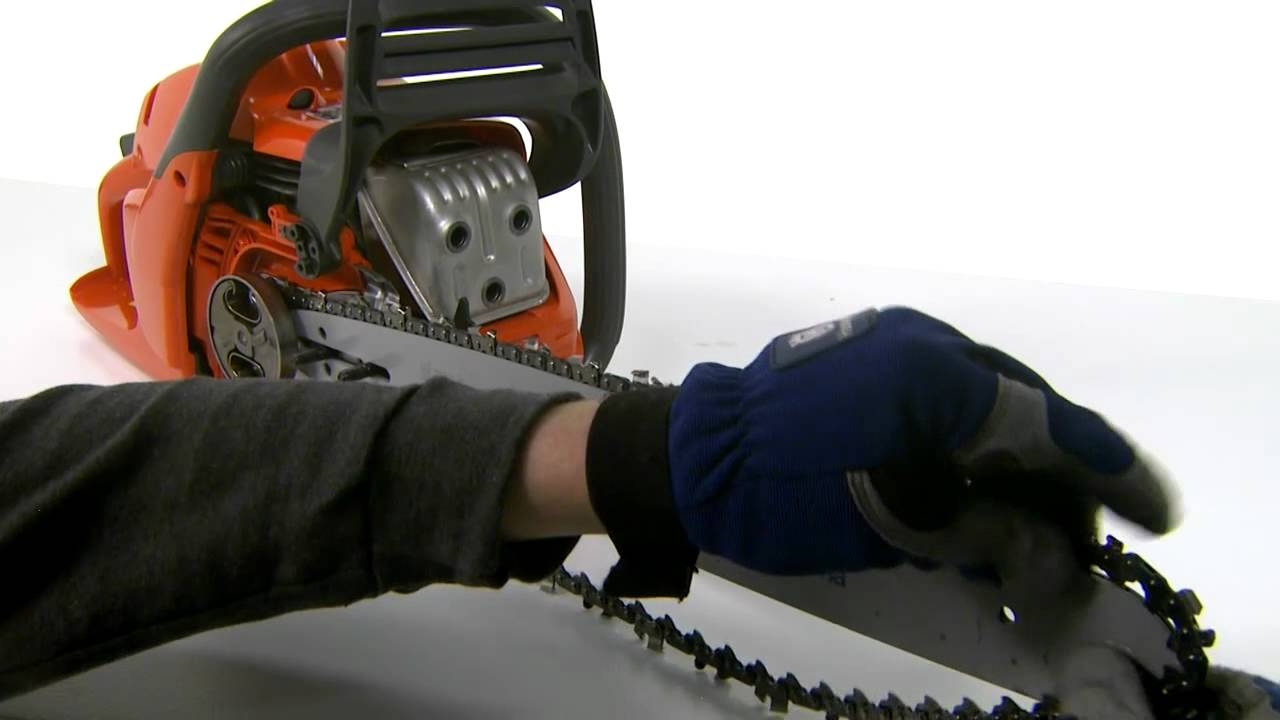 How To Fit The Bar And Chain On A Husqvarna Chainsaw YouTube