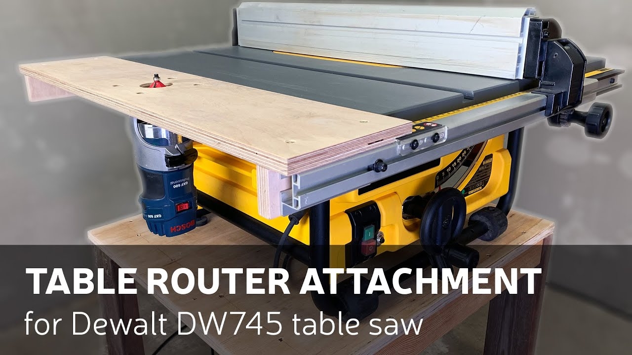 How To Make A Table Router Attachment For Dewalt Table Saw YouTube