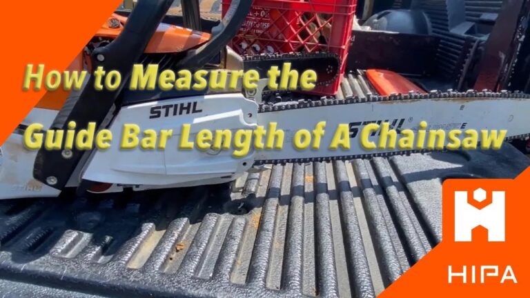 How To Measure The Guide Bar Length Of A Chainsaw Quick Guide YouTube