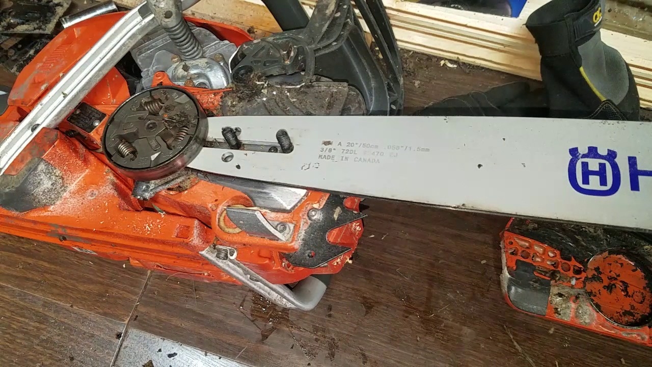 husvarna chainsaw putting chain on