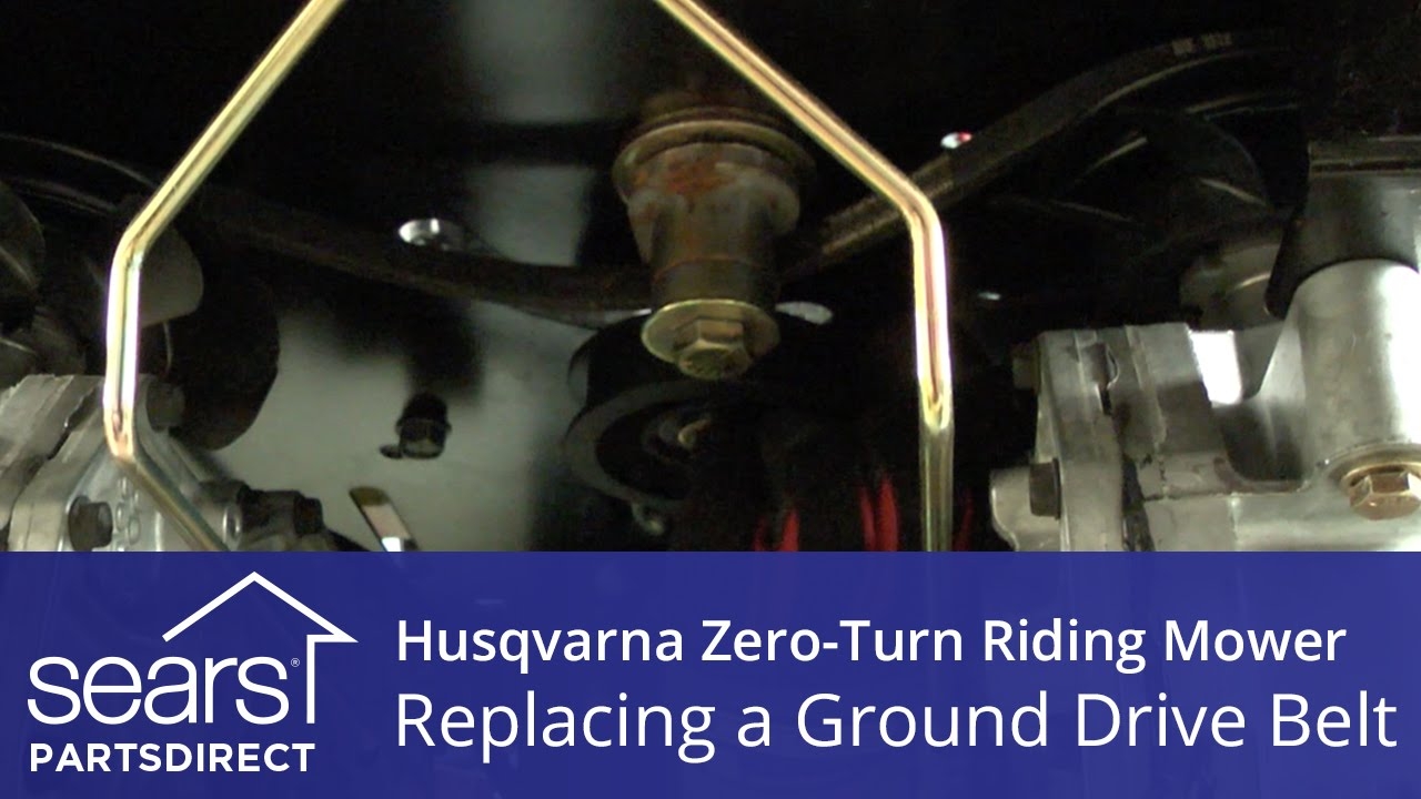 How To Replace A Husqvarna Zero Turn Riding Mower Ground Drive Belt YouTube