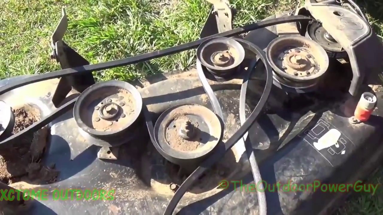 How To Replace The Deck Belt On A 48in Husqvarna Riding Mower Years 2006 And Up YouTube