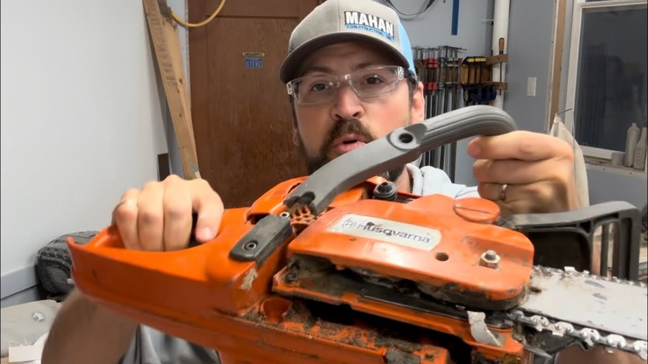 How To Replace The Handle And Brake Bar On Husqvarna Chainsaw YouTube