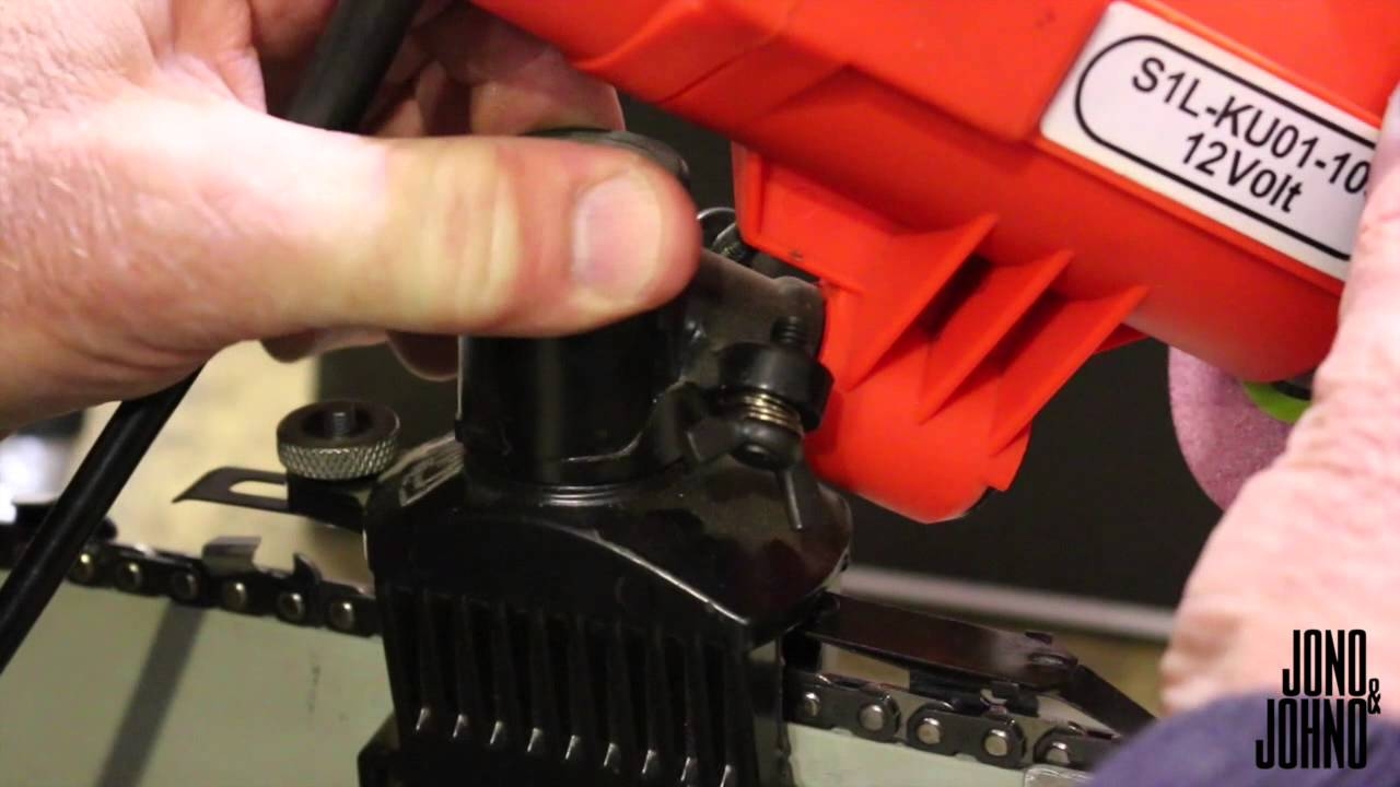 How To Sharpen A Chainsaw Chain Using A 12v Grinder YouTube