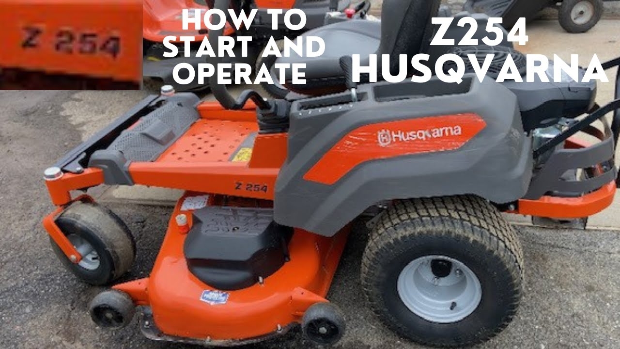 How To Start And Operate A Husqvarna Z254 54 0 Turn Riding Lawn Mower YouTube