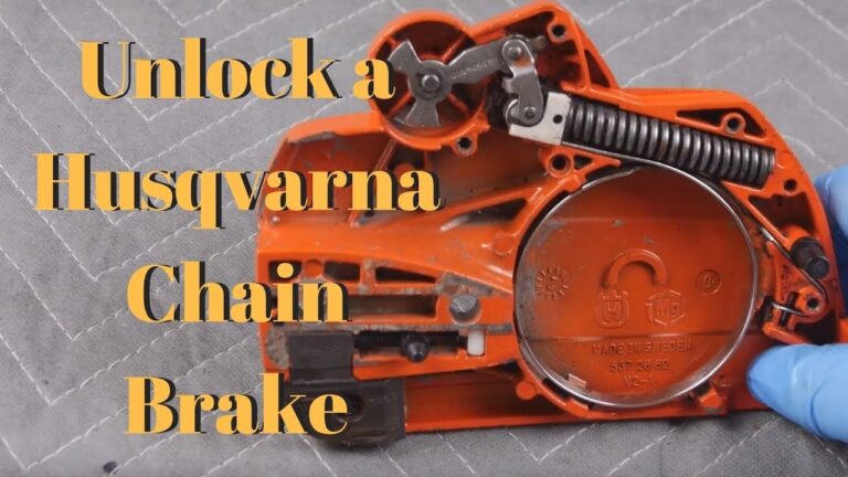 How To Unlock A Husqvarna Chain Brake YouTube