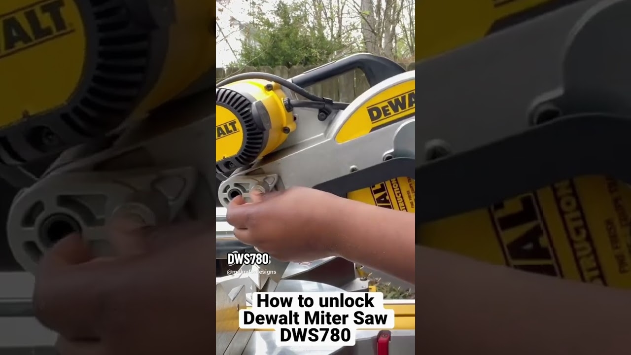 How To Unlock DEWALT DWS780 Miter Saw YouTube