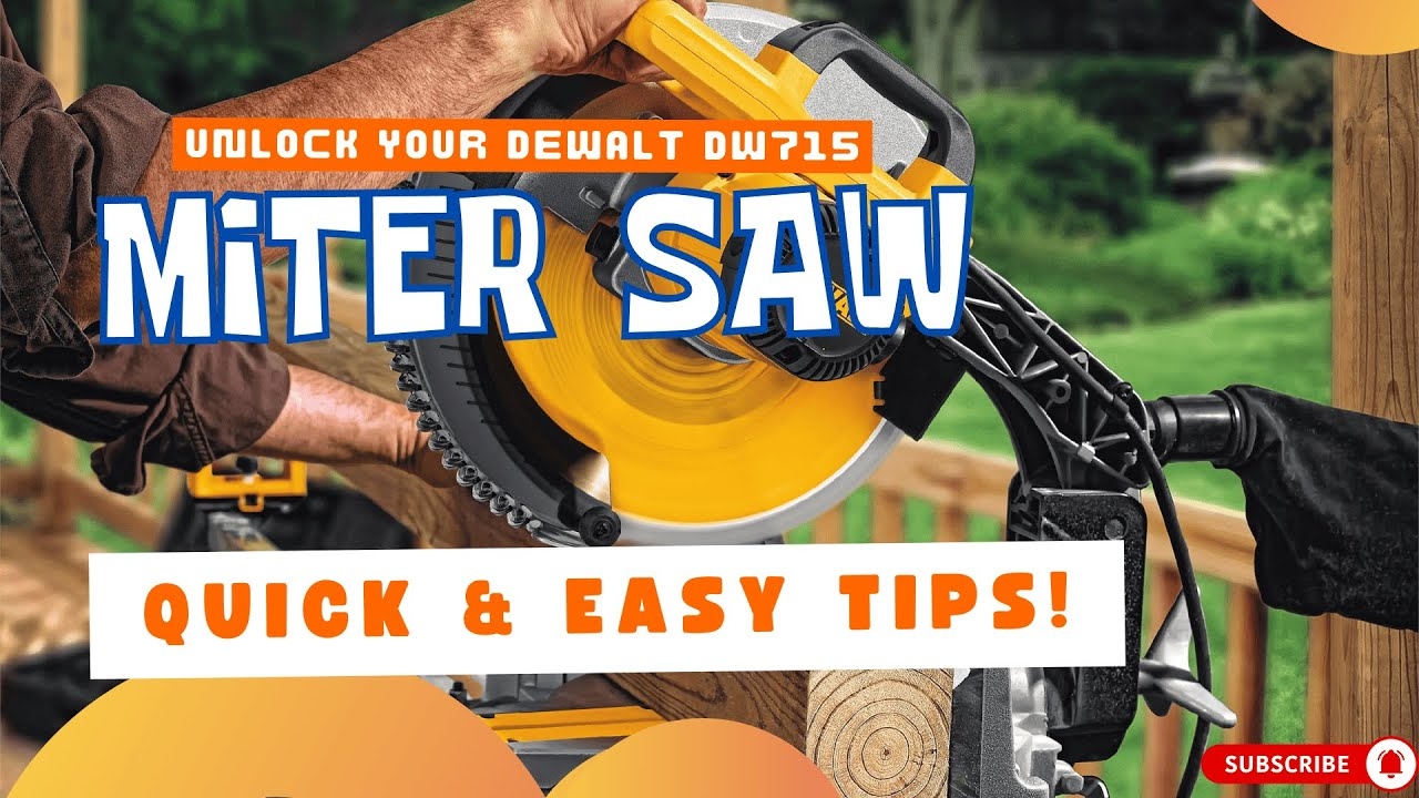 How To Unlock Dewalt Miter Saw Dw715 Quick Tips YouTube