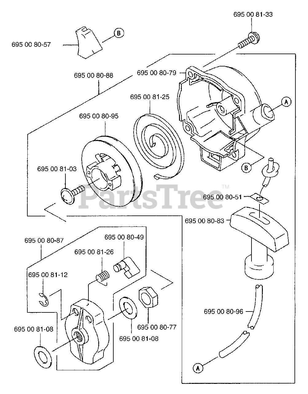 Husqvarna 125 BT Husqvarna Backpack Blower 2003 07 Starter Parts Lookup With Diagrams PartsTree