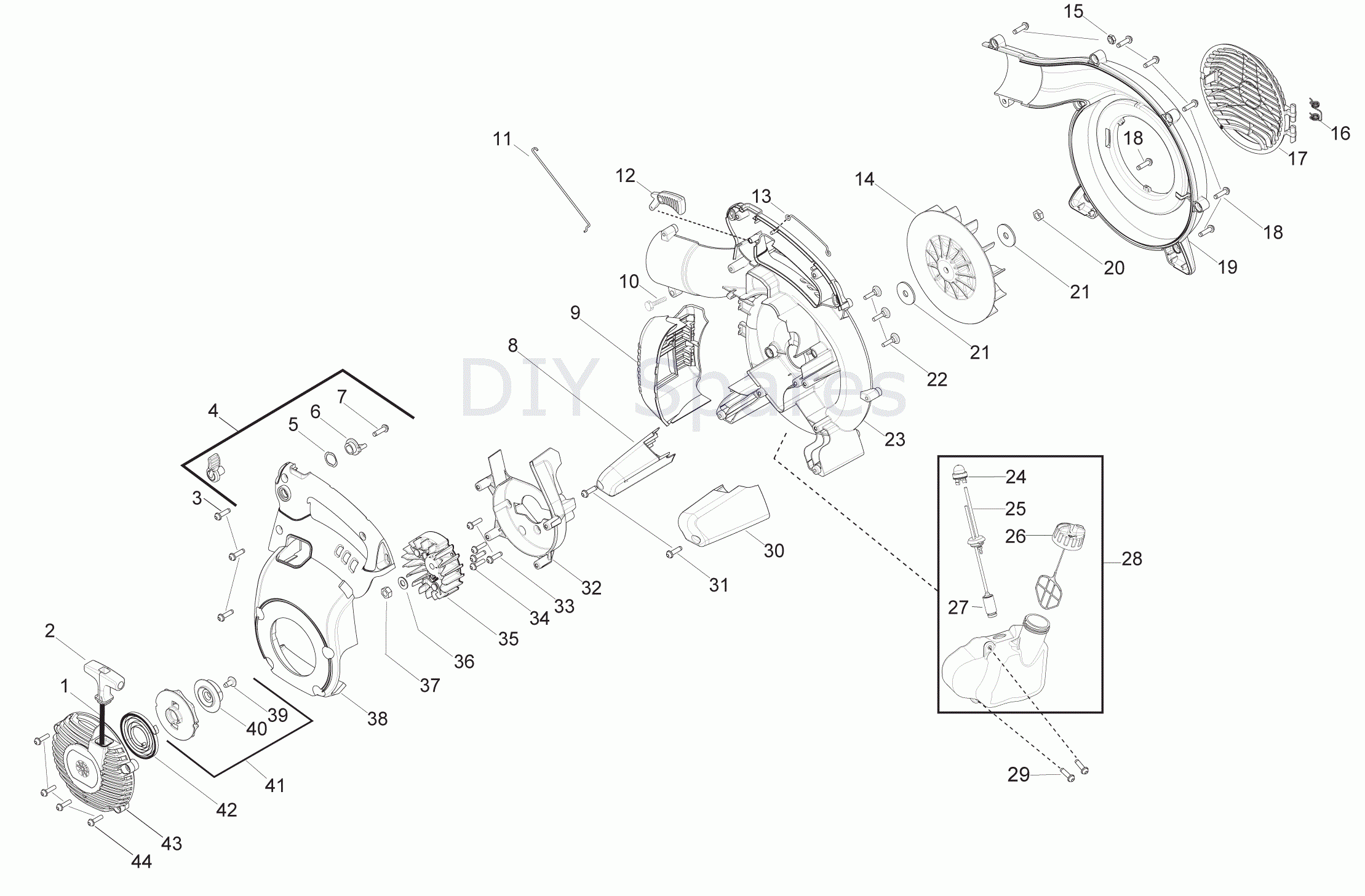 Husqvarna 125B 2007 Parts Diagram Page 1