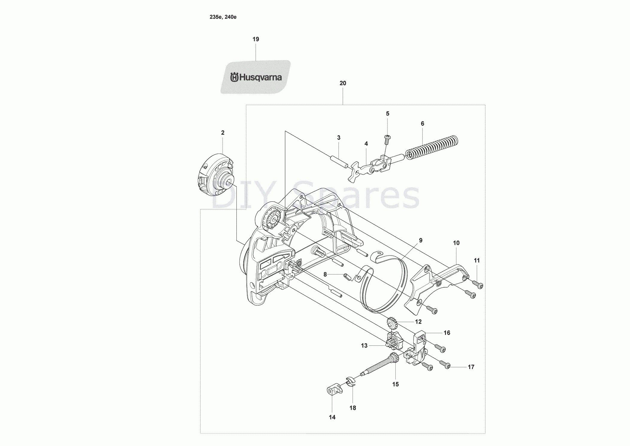 Husqvarna 240 Chainsaw 2008 Parts Diagram Page 1