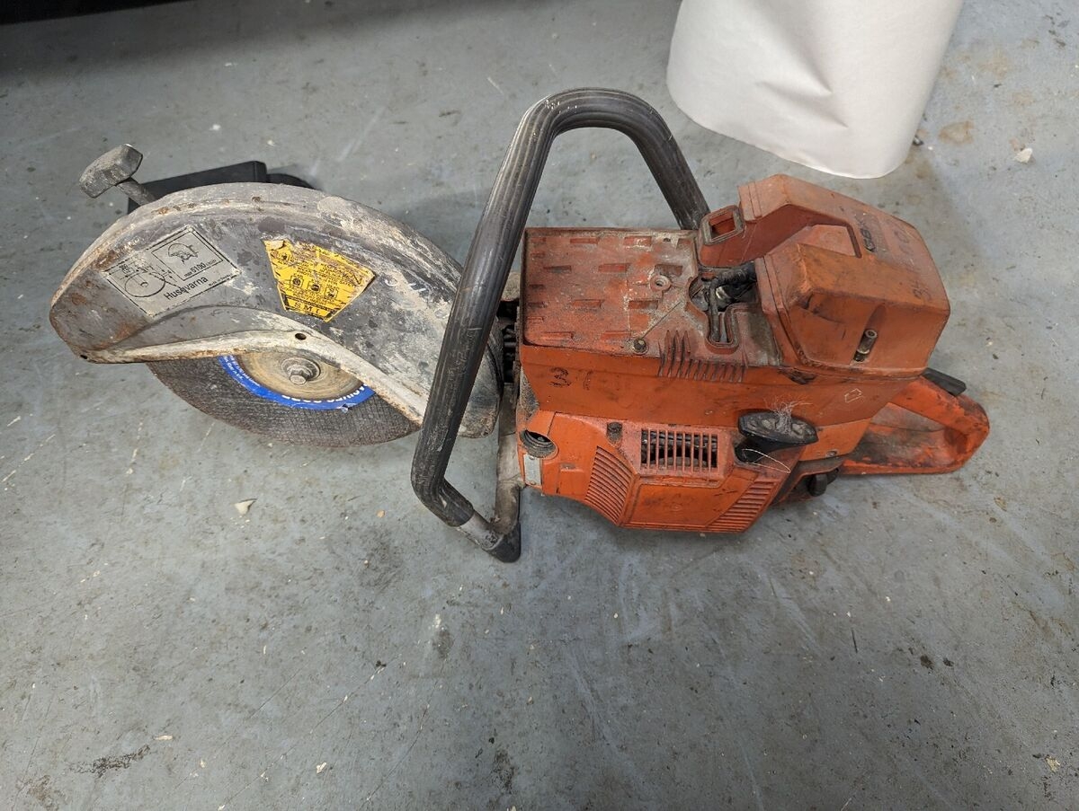 Husqvarna 268k Gas Powered Handheld Concrete Cut Off Saw Parts Or Fix EBay
