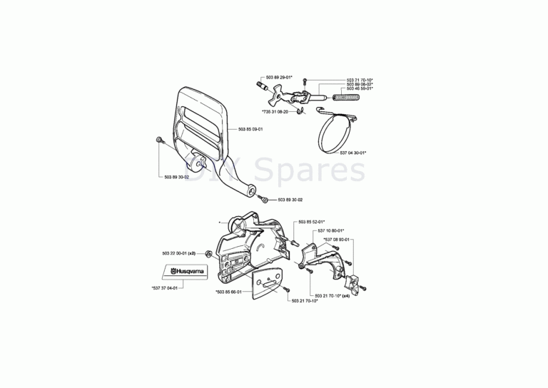 Husqvarna 350 Chainsaw 2004 Parts Diagram Page 1