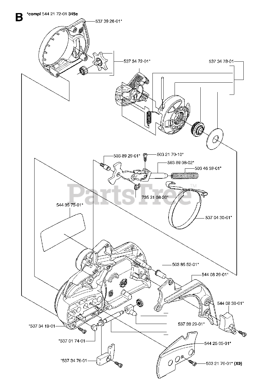 Husqvarna 350 Husqvarna Chainsaw 2006 06 CHAIN BRAKE Parts Lookup With Diagrams PartsTree