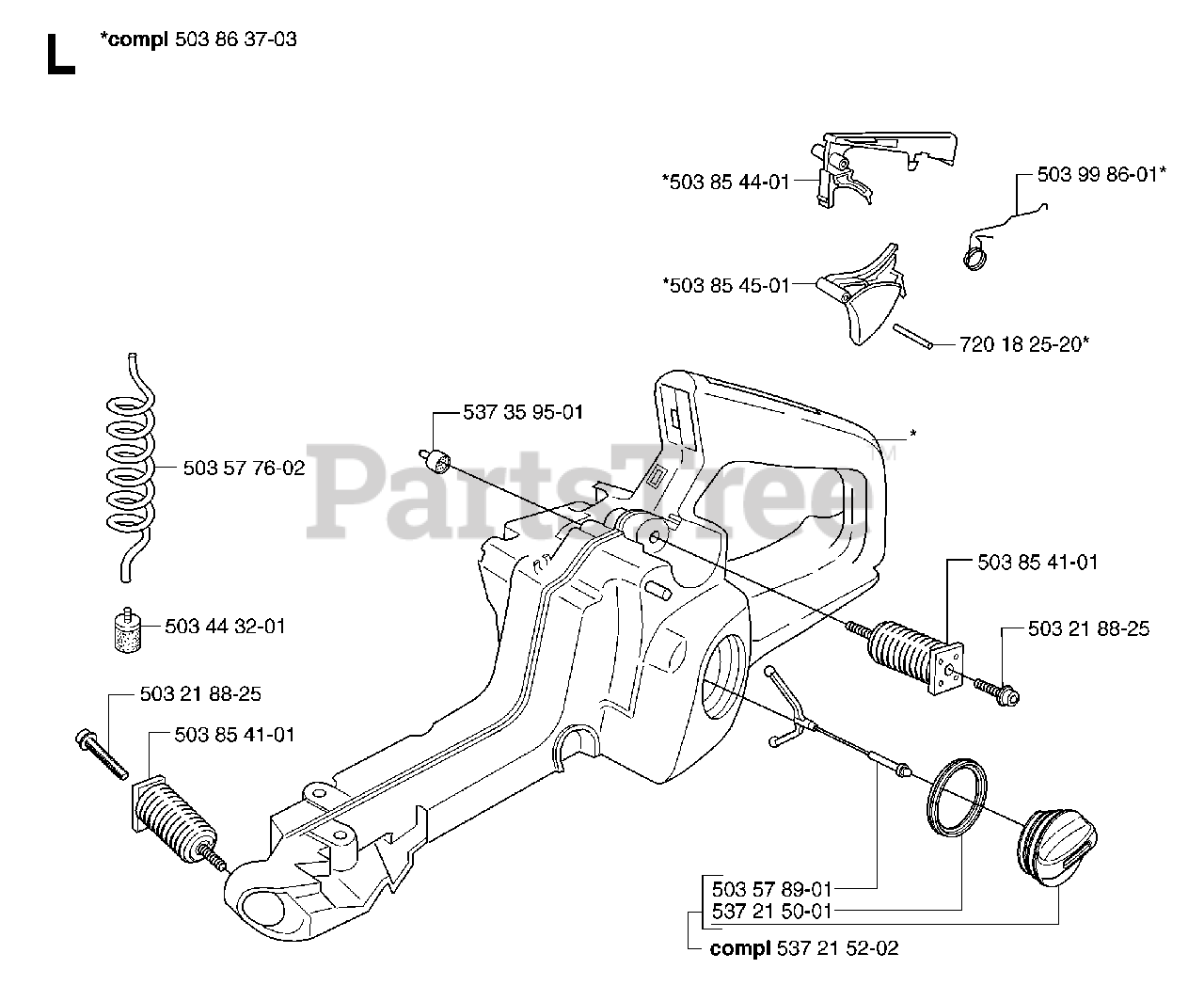 husqvarna 350 chainsaw parts diagram