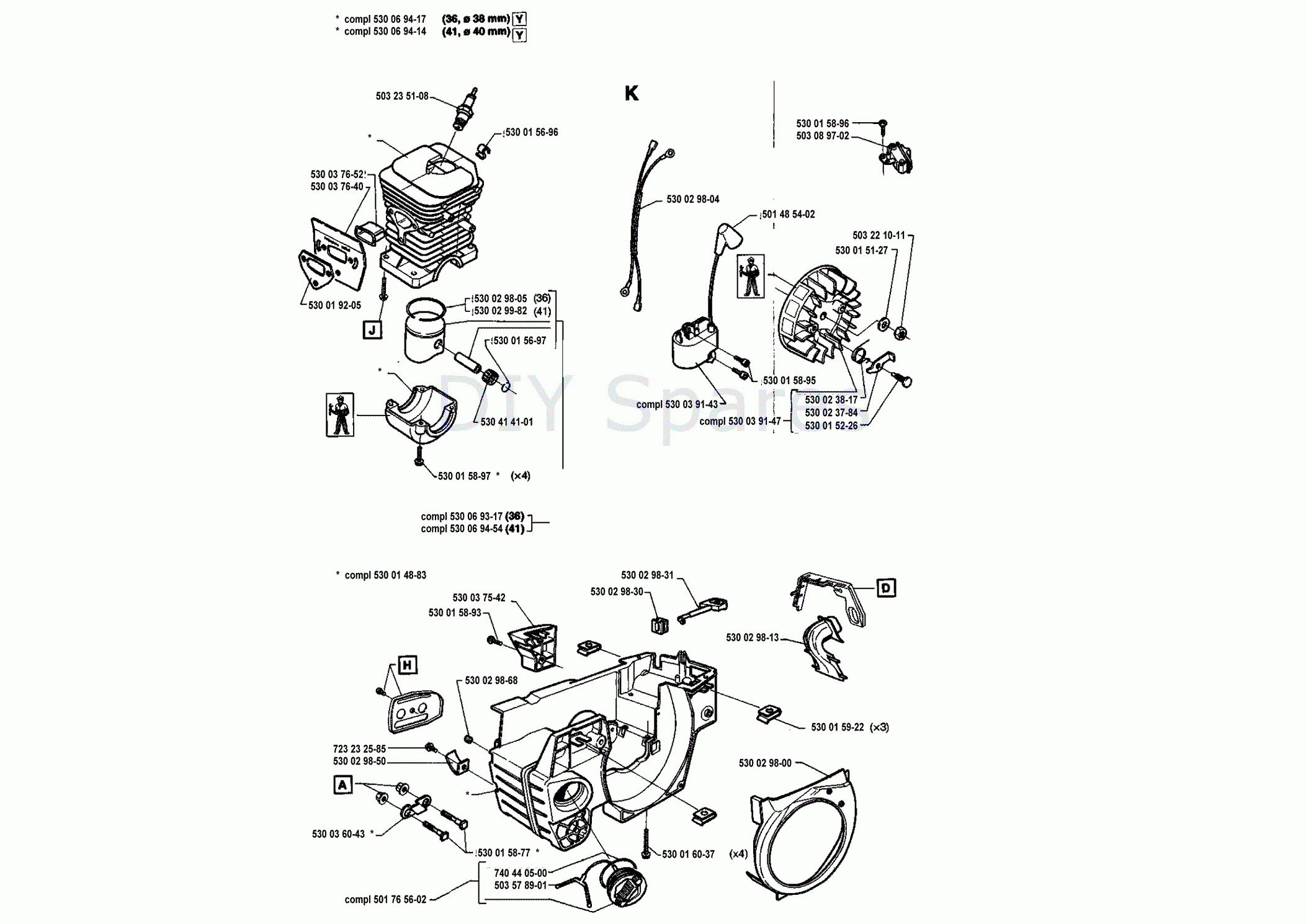 Husqvarna 41 Chainsaw 1994 Parts Diagram Page 4