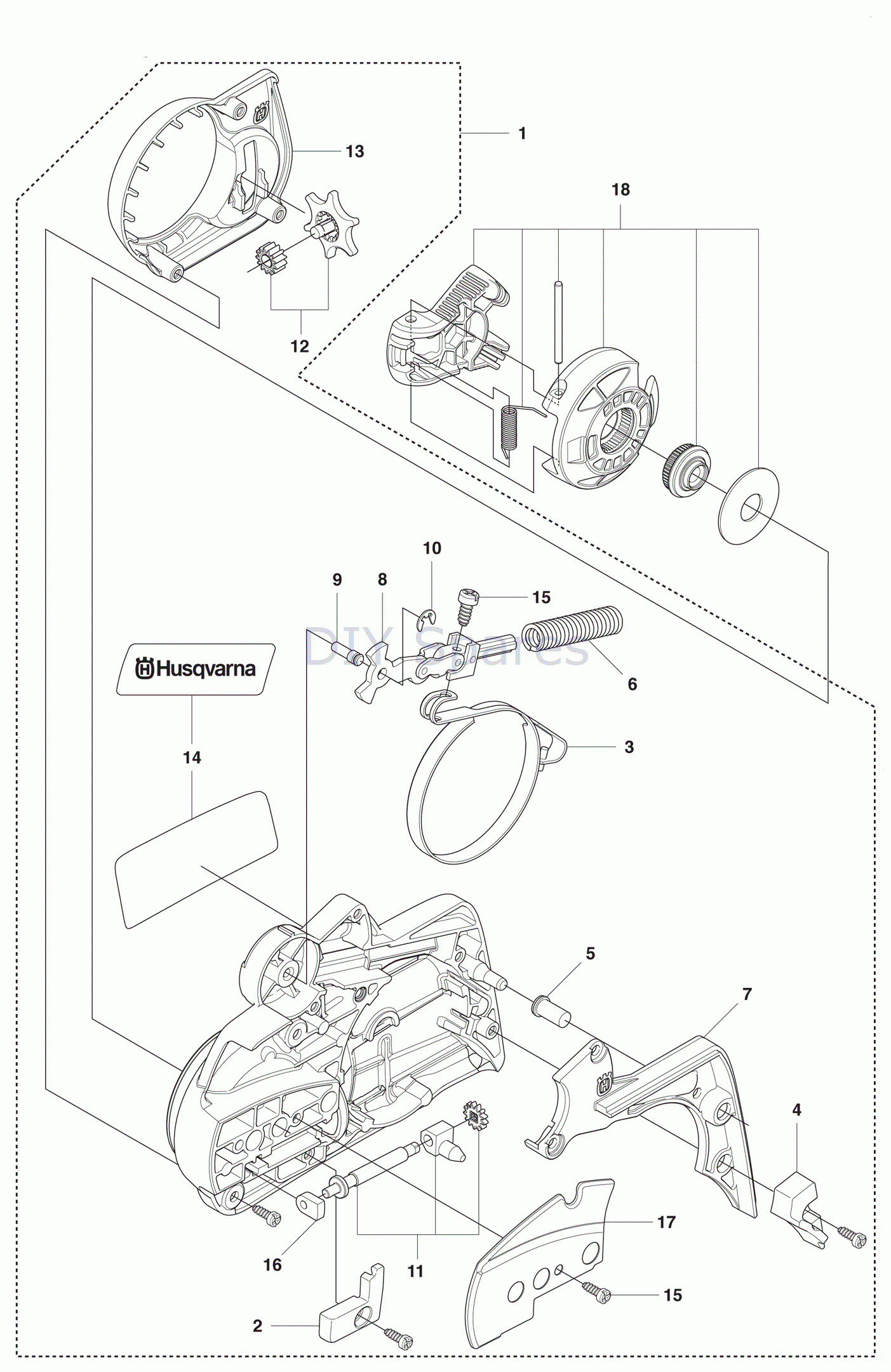 Husqvarna 435 Chainsaw 2011 Parts Diagram Chain Break Clutch Cover 435e
