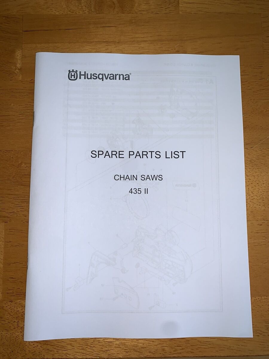 Husqvarna 435 II 435II Chainsaw Illustrated Parts List Manual EBay