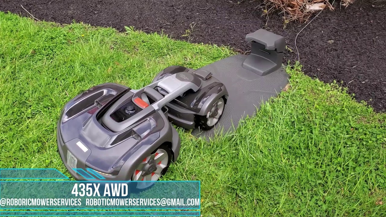 Husqvarna 435X AWD Automower Docking In Charging Station Backing In YouTube