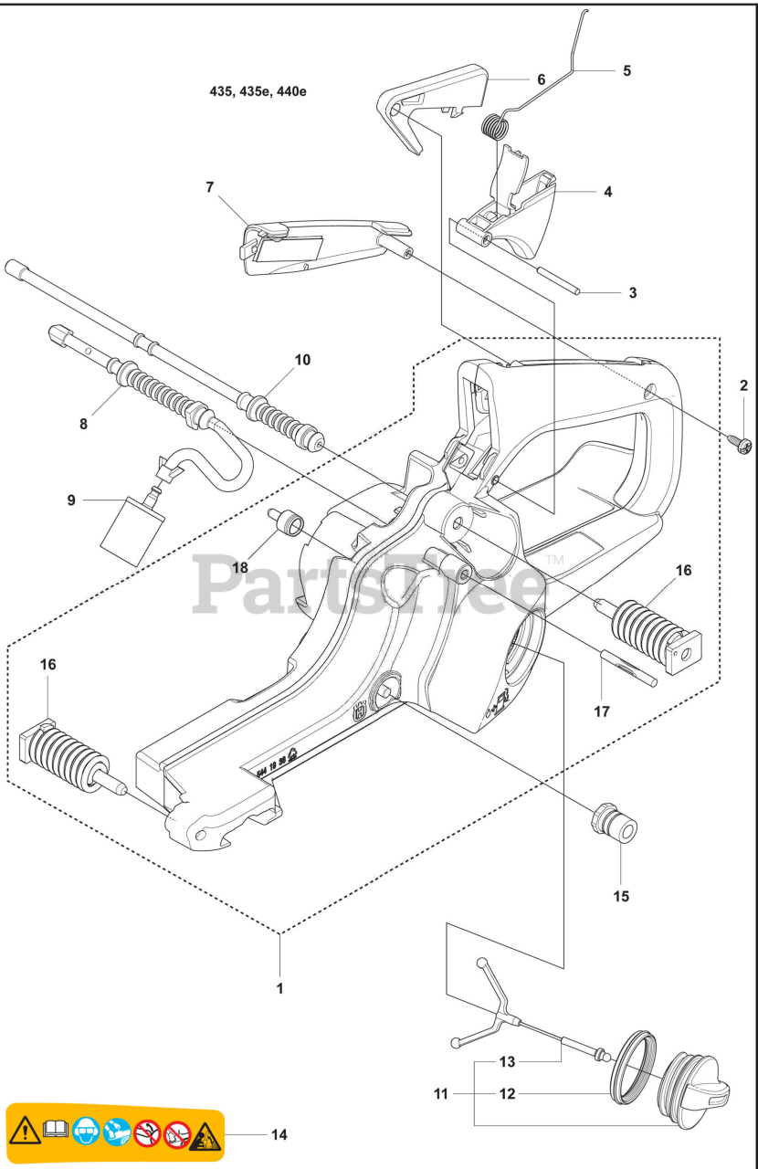 Husqvarna 440 E Husqvarna Chainsaw 2008 05 Fuel Tank Assembly Parts Lookup With Diagrams PartsTree