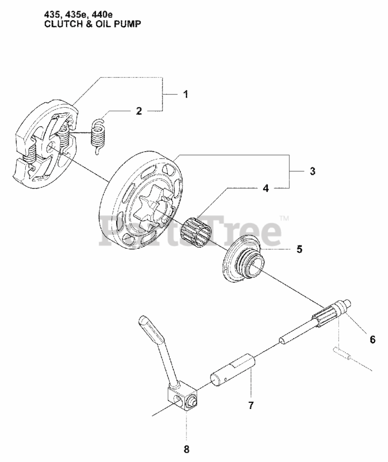 Husqvarna 440 E Husqvarna Chainsaw 2009 02 Clutch Oil Pump Parts Lookup With Diagrams PartsTree