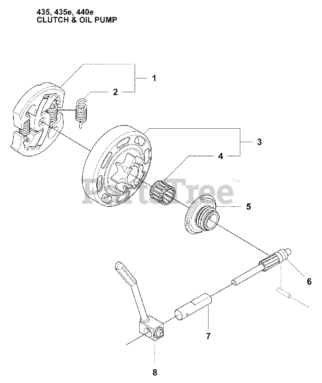 Husqvarna 440 E Husqvarna Chainsaw 2009 02 Clutch Oil Pump Parts Lookup With Diagrams PartsTree