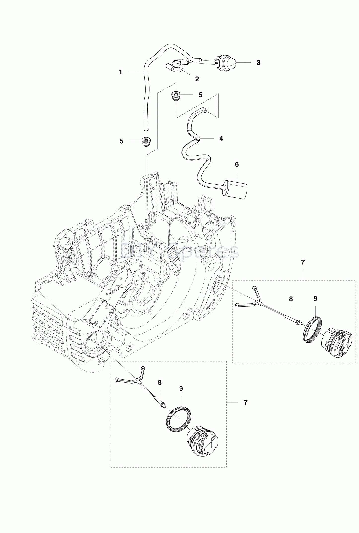 Husqvarna 455 Rancher Chainsaw 2012 Parts Diagram Fuel Tank